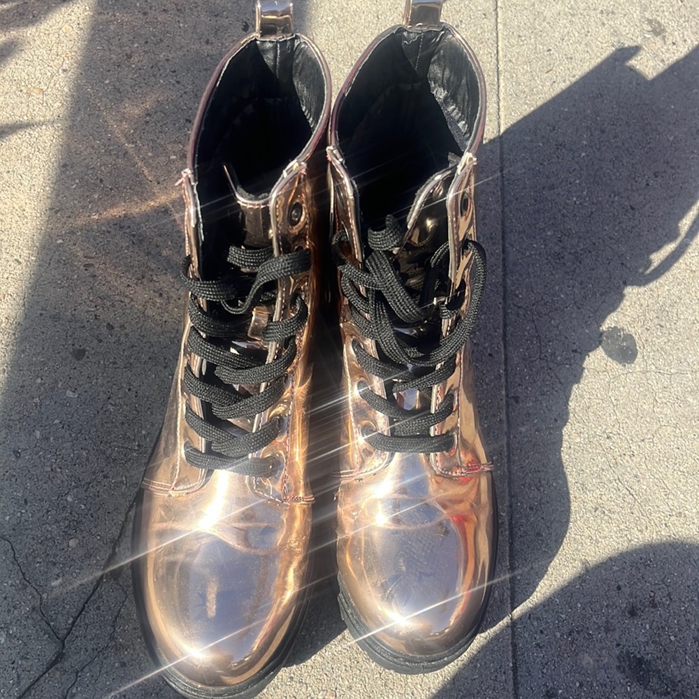 Metallic booties